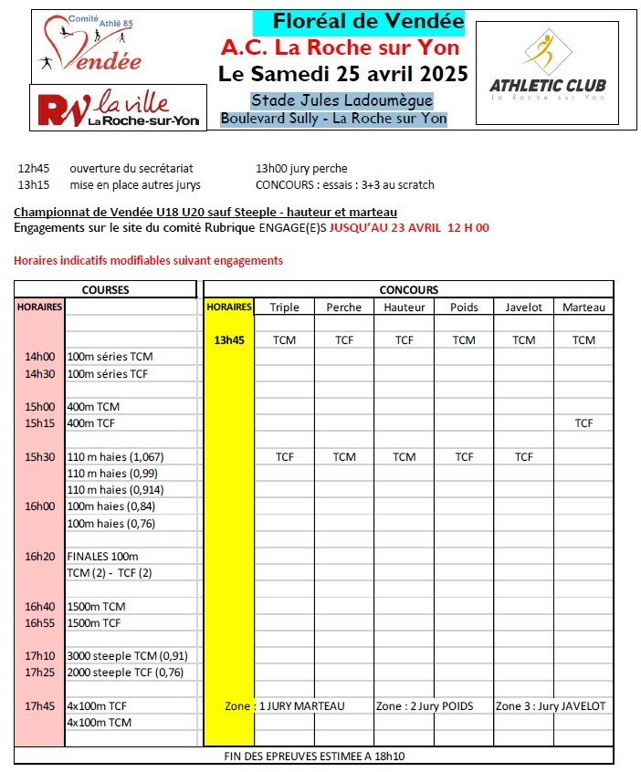 ½ Programme floréal