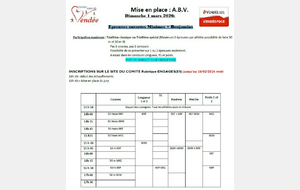 Epreuves ouvertes Minimes + Benjamins