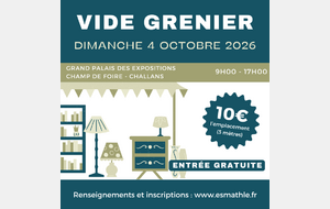 Vide-Grenier du club 2026 - Inscriptions en ligne ouvertes !